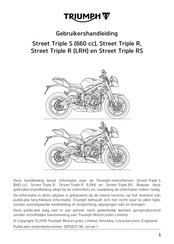 Triumph Street Triple R LRH Gebruikershandleiding