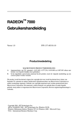 ATI RADEON 7000 Gebruikershandleiding