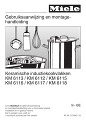 Miele KM 6115 Gebruiksaanwijzing En Montagehandleiding