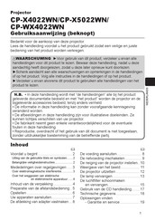 Hitachi CP-WX4022WN Gebruiksaanwijzing