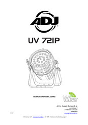 ADJ UV 72IP Gebruikershandleiding