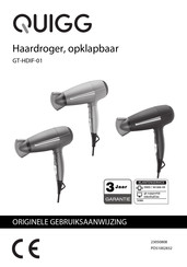 QUIGG GT-HDIF-01 Gebruiksaanwijzing