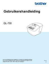 Brother QL-700 Gebruikershandleiding