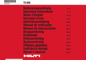 Hilti TE 805 Gebruiksaanwijzing
