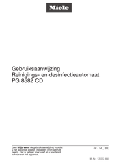 Miele PG 8582 CD Gebruiksaanwijzing