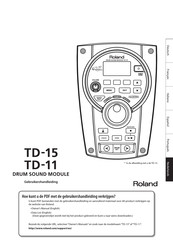 Roland TD-15 Gebruikershandleiding