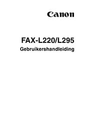 Canon FAX-L220 Gebruikershandleiding