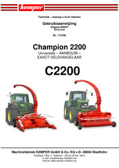 Kemper Champion C2200 Gebruiksaanwijzing