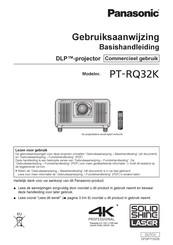 Panasonic PT-RQ32K Gebruiksaanwijzing