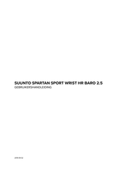 Suunto SPARTAN SPORT WRIST HR BARO 2.5 Gebruikershandleiding