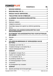 Powerplus POWDP25310 Gebruiksaanwijzing