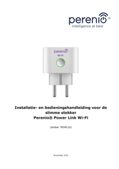 Perenio PEHPL10 Installatie- En Bedieningshandleiding