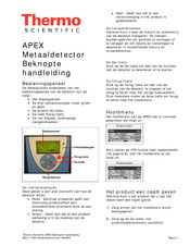 Thermo Scientific APEX Beknopte Handleiding