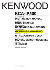 Kenwood KCA-iP500 Gebruiksaanwijzing