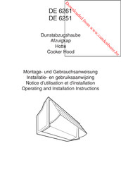 Electrolux DE 6251 Installatie- En Gebruiksaanwijzing