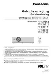 Panasonic PT-LB332 Gebruiksaanwijzing