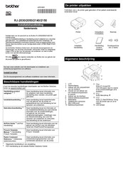 Brother RJ-2030 Installatiehandleiding