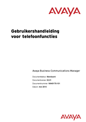 Avaya 7000 Gebruikershandleiding