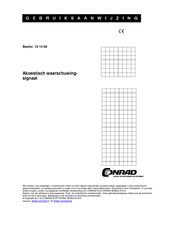 Conrad 19 14 69 Gebruiksaanwijzing