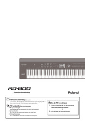 Roland RD-800 Gebruikershandleiding