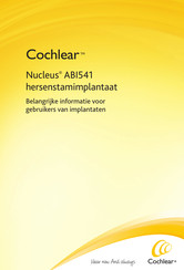 Cochlear Nucleus ABI541 Belangrijke Informatie