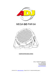 ADJ MEGA GO PAR 64 Gebruikershandleiding