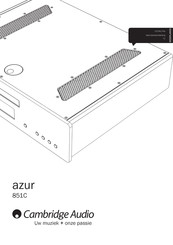 Cambridge Audio azur 851C Gebruikershandleiding