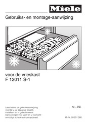 Miele F 12011 S-1 Gebruiks- En Montage-Aanwijzing