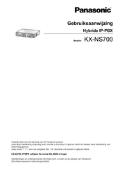 Panasonic KX-NS700 Gebruiksaanwijzing