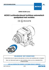 Binks AG360 Series Servicehandleiding