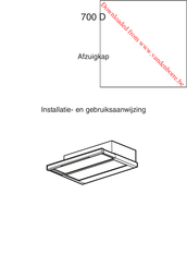 AEG 700 D Installatie- En Gebruiksaanwijzing