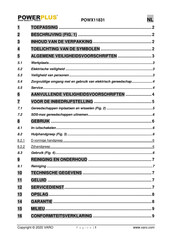Powerplus POWX11831 Gebruiksaanwijzing