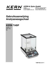 KERN TABP 100-4M-A Gebruiksaanwijzing