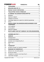 Powerplus POWEG7010 Gebruiksaanwijzing