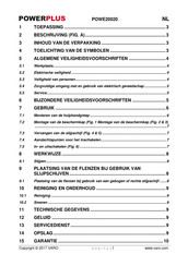 Powerplus POWE20020 Handleiding