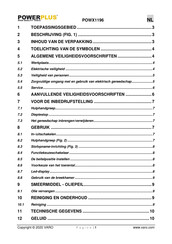 Powerplus POWX1196 Gebruiksaanwijzing