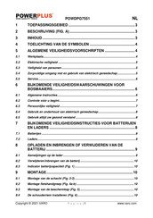 Powerplus POWDPG7551 Gebruiksaanwijzing