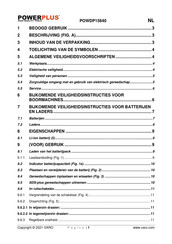 Powerplus POWDP15640 Gebruiksaanwijzing