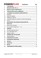 Powerplus POWE40040 Gebruiksaanwijzing