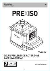 Prexiso PR400HV Gebruiksaanwijzing