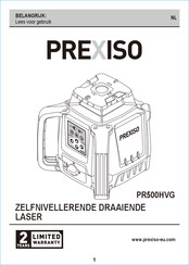 Prexiso PR500HVG Gebruiksaanwijzing