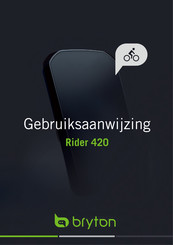 Bryton Rider 420 Gebruiksaanwijzing