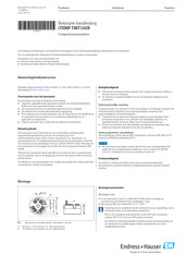 Endress+Hauser iTEMP TMT182B Beknopte Handleiding