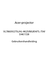 Acer HL-4K25 Gebruikershandleiding