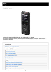 Sony ICD-UX570F Helpgids