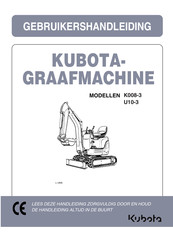 Kubota K008-3 Gebruikershandleiding