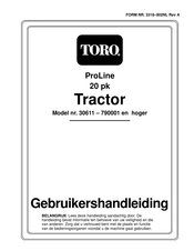 Toro ProLine 30611 Gebruikershandleiding