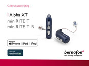 Bernafon Alpha XT 7 miniRITE T Gebruiksaanwijzing