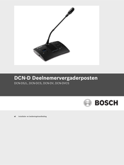 Bosch DCN-D Series Installatie- En Bedieningshandleiding