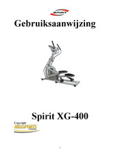 Spirit XG-400 Gebruiksaanwijzing